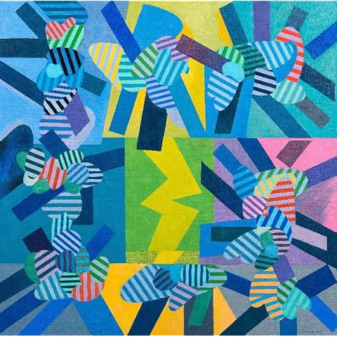 Hoconnie Decorative Painting Modern Artwork Paintings to Hang on Walls Living Room Posters Bedroom Painting 80 x 80 cm(32 x 32 inch) Cover
