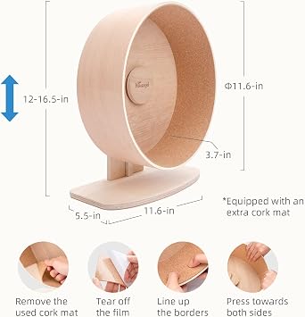 Niteangel Wooden Hamster Exercise Wheel: - Silent Hamster Running Wheel for Hamster, Gervill, Mouse and other similar size small pets L