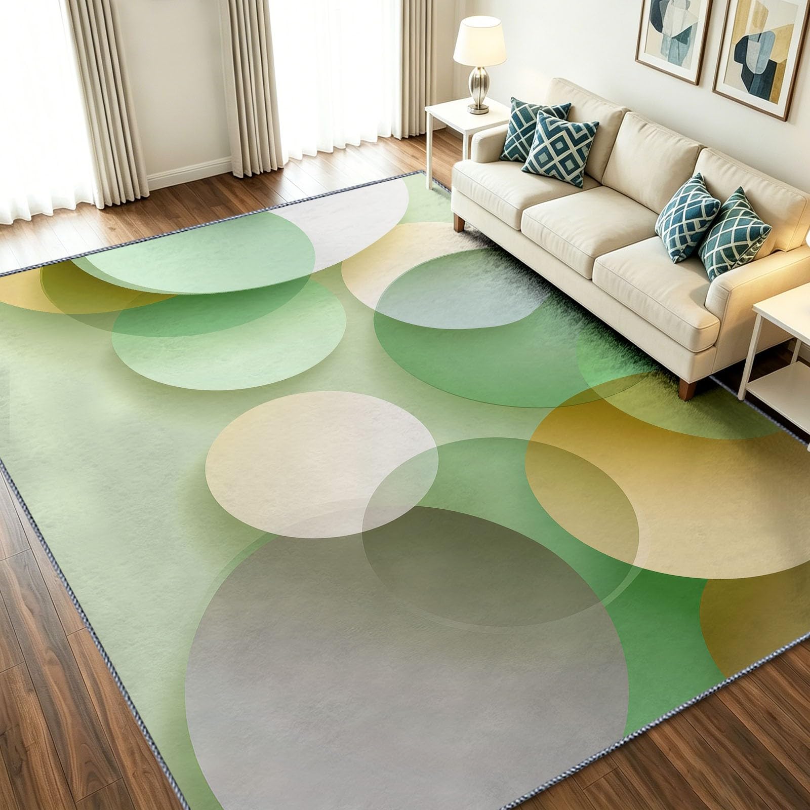 Tapis antidérapant et lavable 80x150 géométrique pour une descente de lit douce