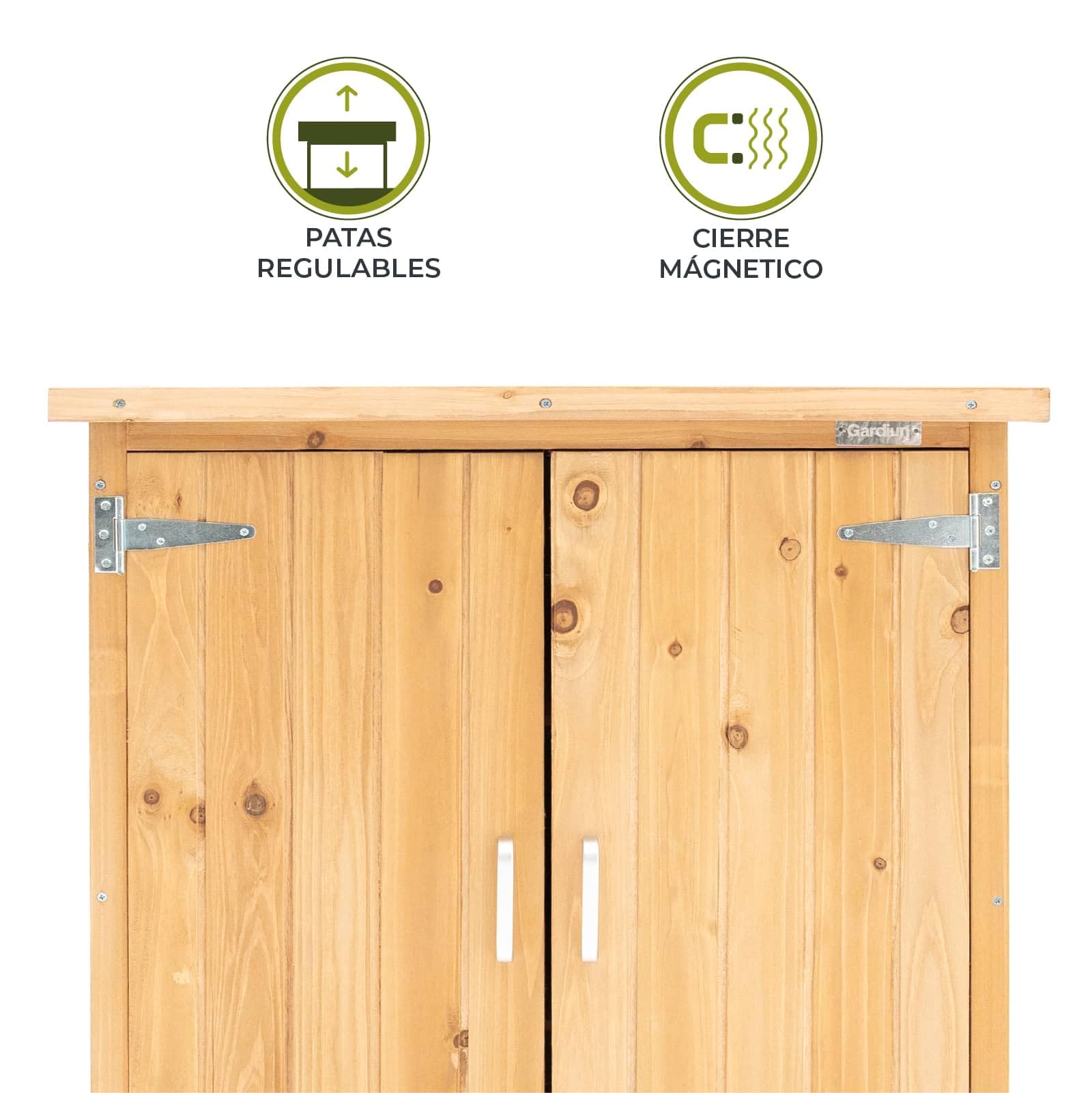 Gardiun KNH1098 - Armario de Madera Exterior ABBY 75x40 x90 cm