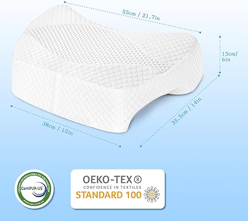 Miniatura 7 de Almohada para dormir de lado con orificio para el brazo, sistema de alivio de hombros, almohada de brazo mejorada para dolor de cuello y hombros,