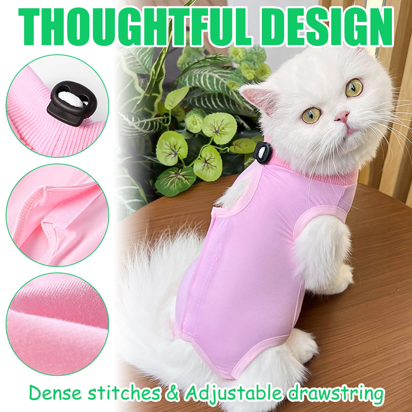 GIEEU 2PCS Cat Recovery Suit, Cat Surgical Recovery Suit - Image 2