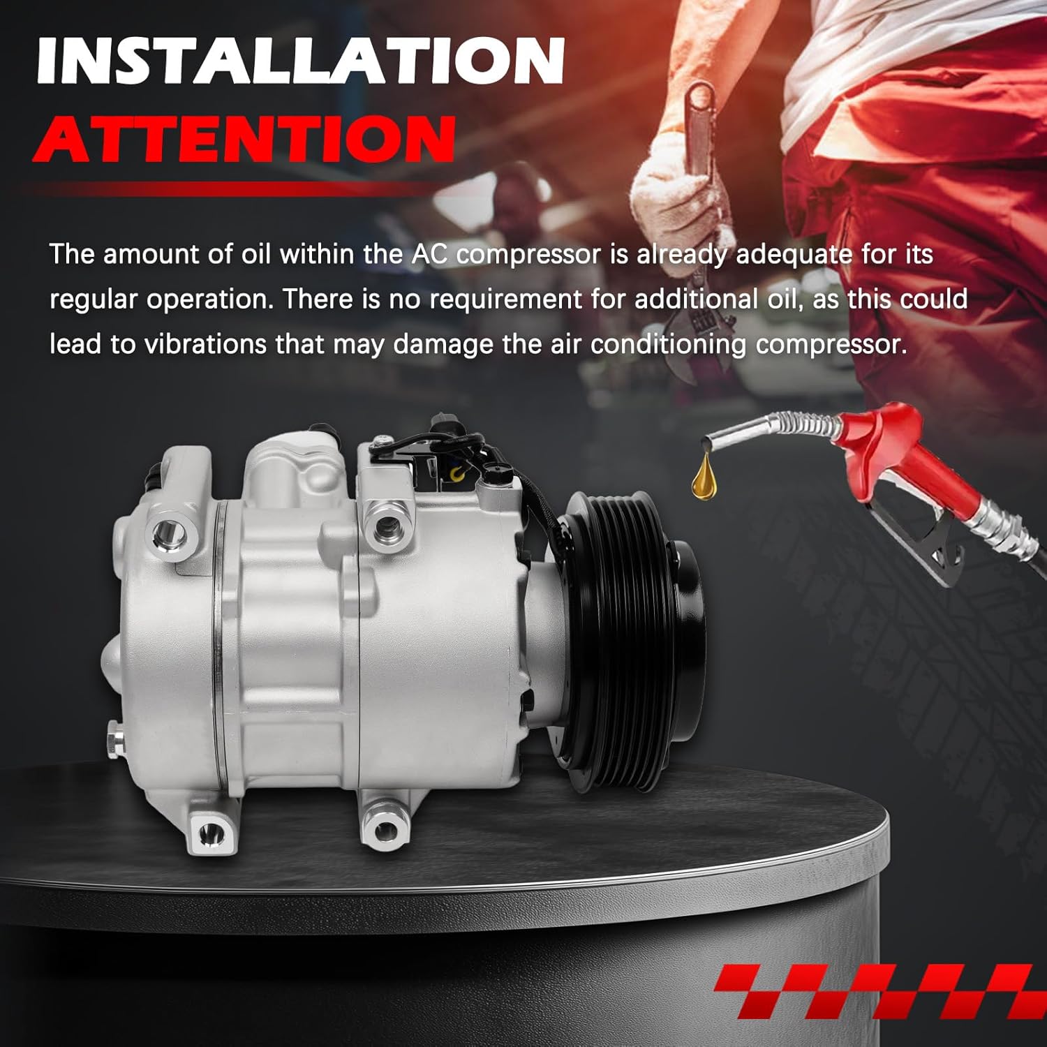 AC Compressor for Tucson 2010-2013, Tucson 2014-2015 L4 2.4L, Sportage 2011-2016, Air Conditioning Compressor with Clutch Replace for 178305 977012S500