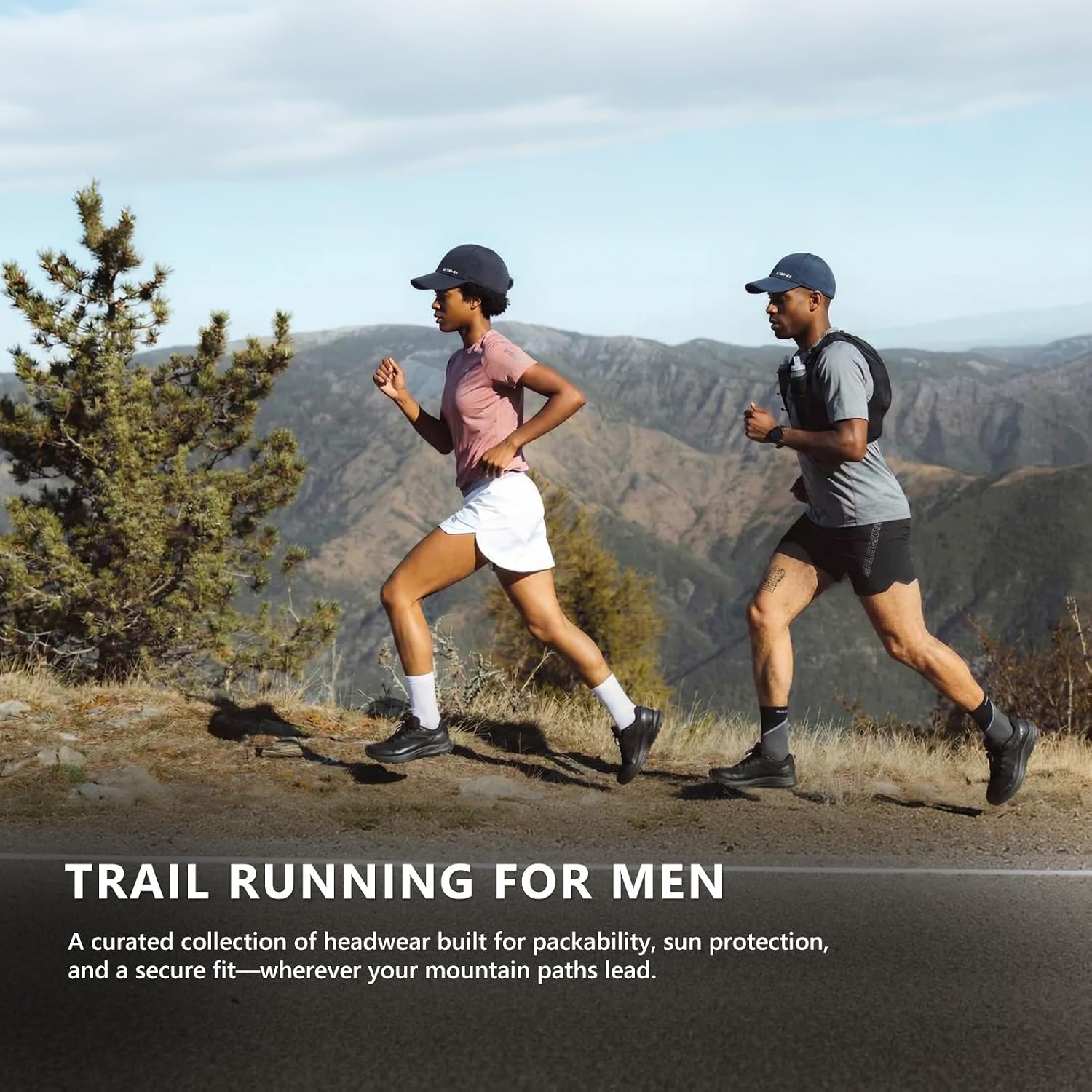 TOP-EX UVCoolix™ Mens Cooling Running Hat, UPF 50 Sun Protection Baseball Cap, Breathable Road Trail Runner's Cap, M/L/XL/XXL