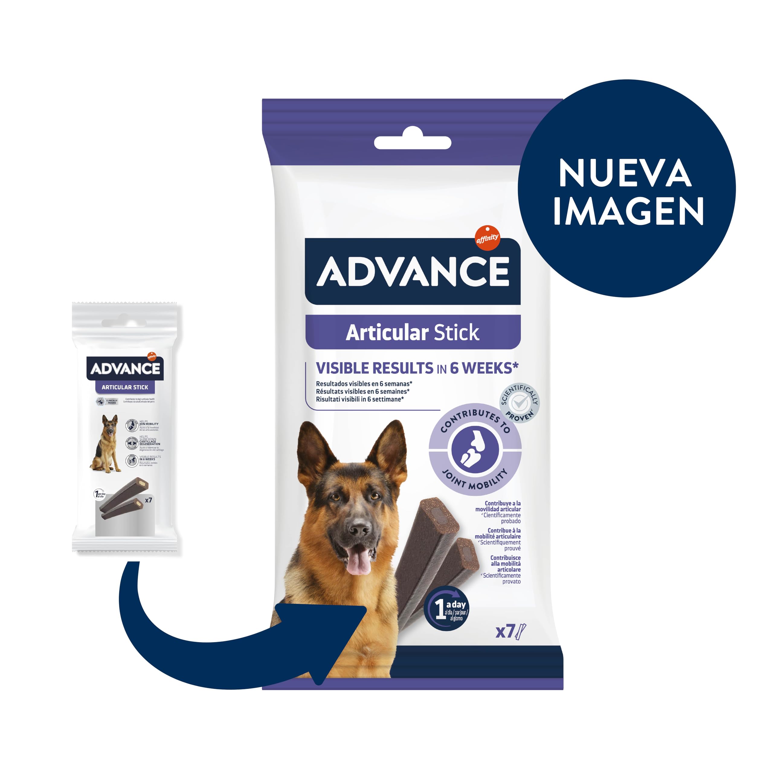 Advance Articular Stick Snack Para Perros Con Problemas Articulares, Articular, 155 g (Paquete de 14)