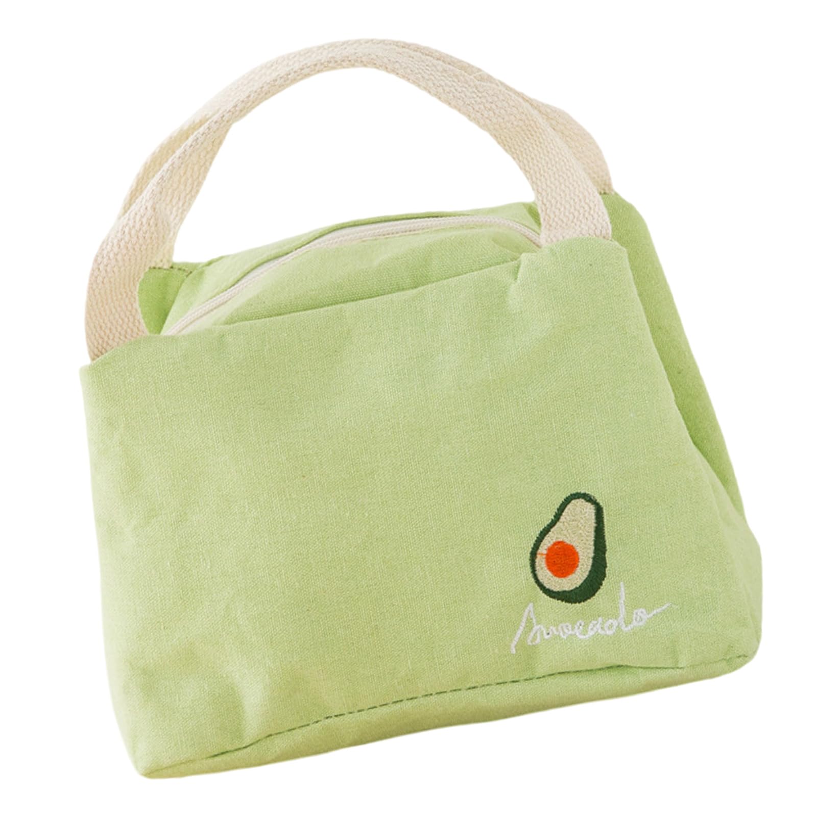 Tsophreniq Portable Fruit Print Lunch Holder Bag with Handle Large Capacity Thermal Food Container with Aluminum Foil Lining Leak Proof Insulated Lunch Box