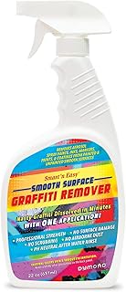 Smart 'n Easy Smooth Surface Graffiti Remover - Eliminates Unwanted Aerosol Spray Paints, Inks, Paints & Coatings from PAINTED & UNPAINTED Smooth Surfaces (Metal, Glass & More) - 22 Fl. Oz. Spray