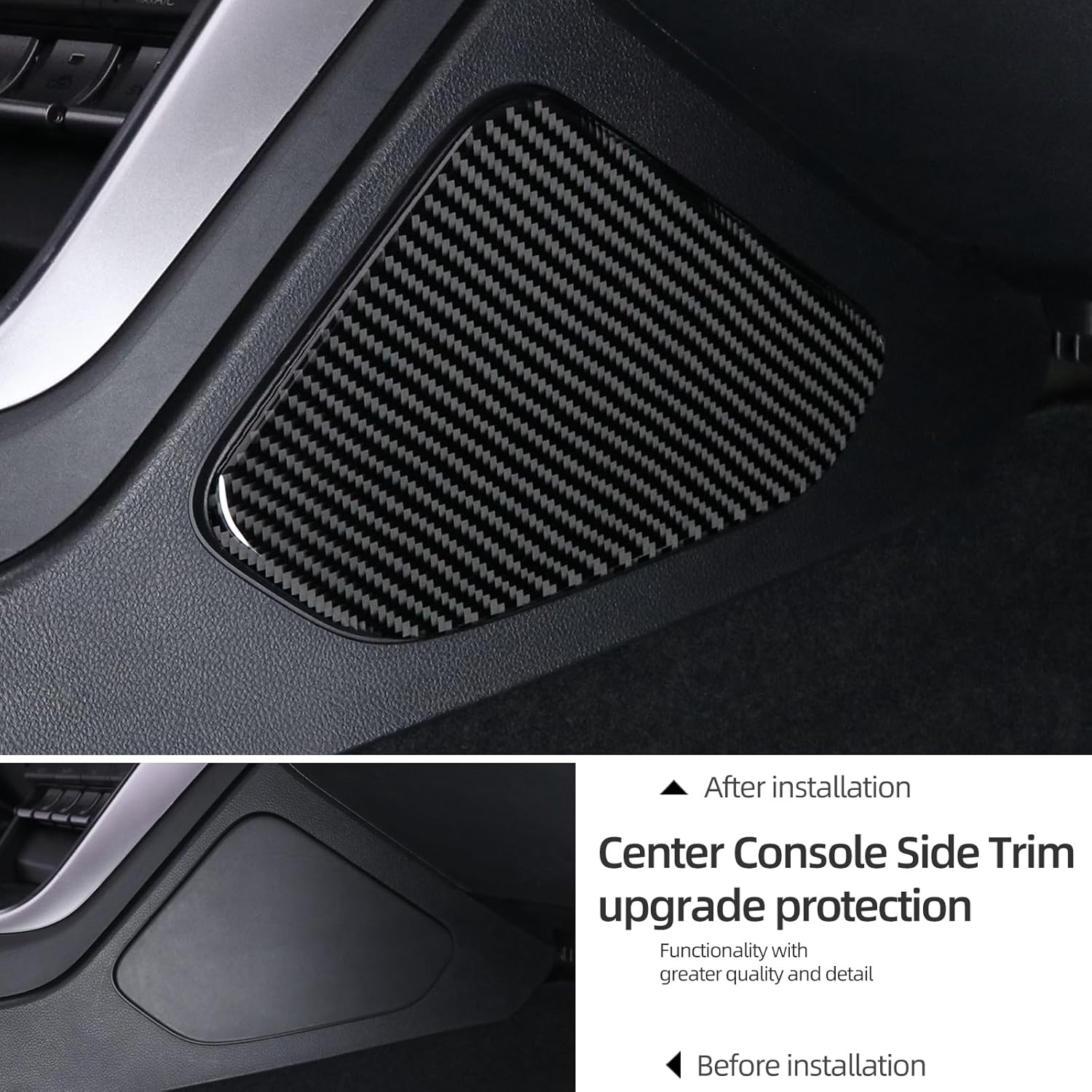 BETTERHUMZ Carbon Fiber Car Center Console Gear Shift Panel Side Sticker Compatible with Toyota GR86 for Subaru BRZ 2021-2024 Car Interior Accessories