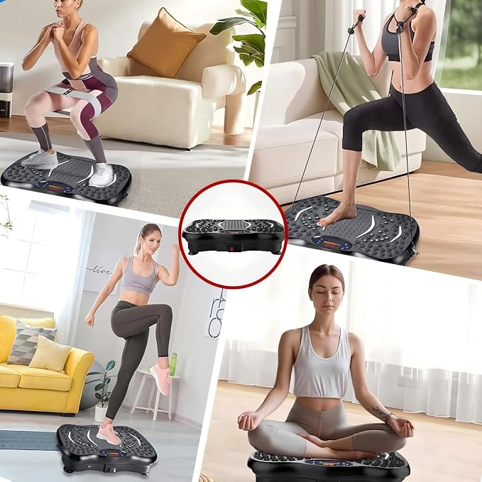 Plataforma vibratoria con 200 velocidades para ejercicio y drenaje linfático miniatura 5