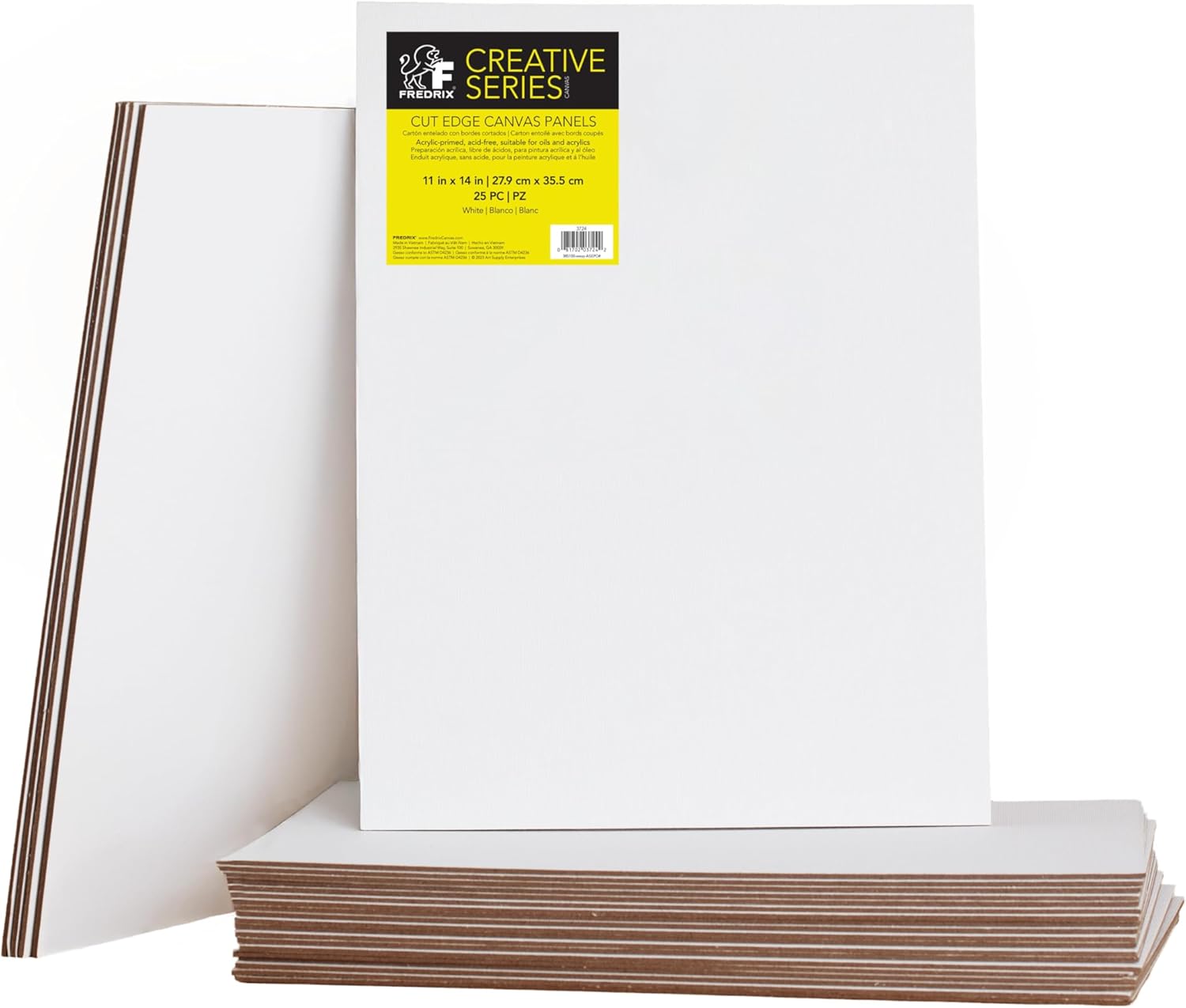 FREDRIX Creative Series Cut Edge Panel, 25/Pkg., 8" x 8"