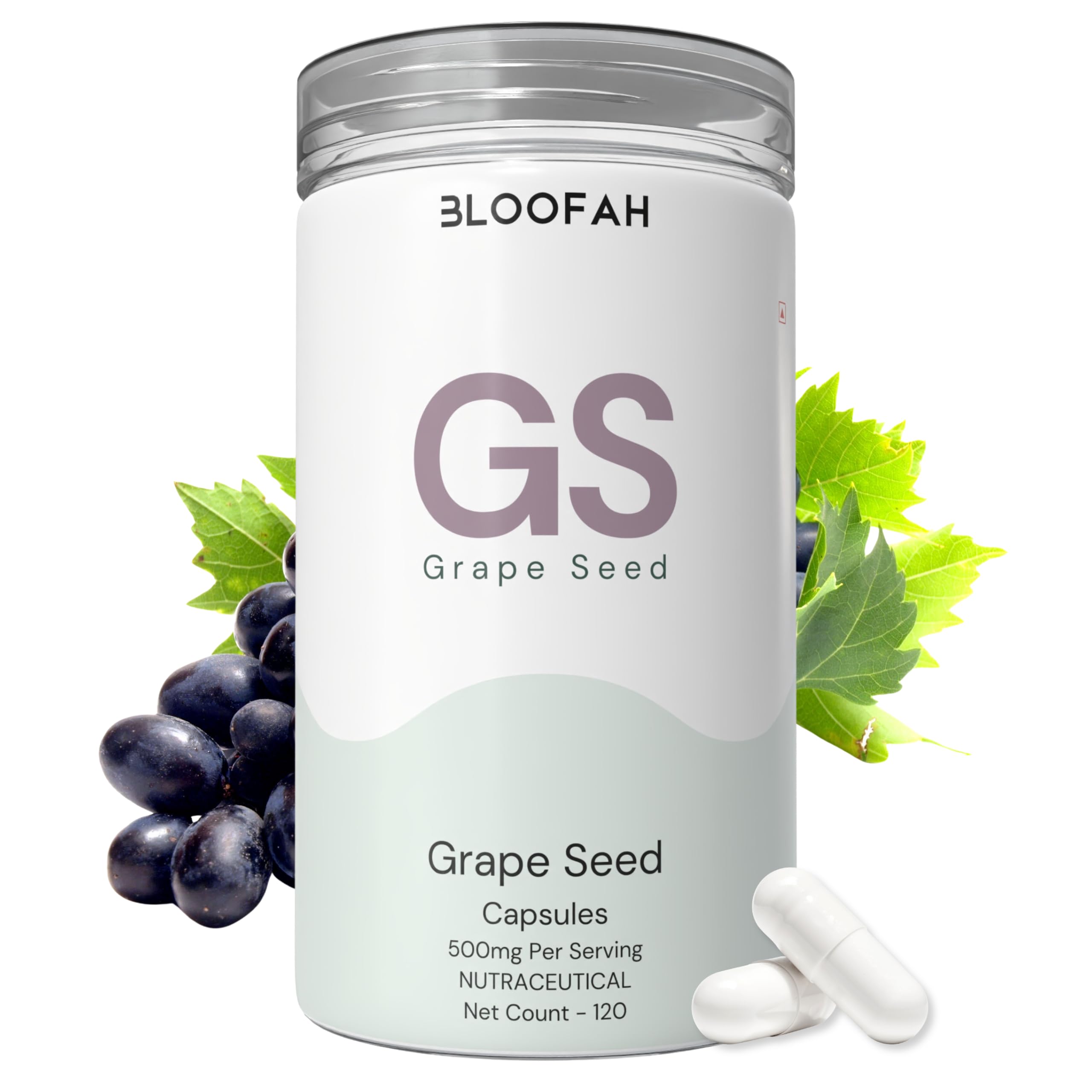 Bloofah Grape Seed Capsules - 120 Count | 100% Pure Grapeseed 10:1 Extract Powder (Vitis vinifera) Natural Herbal Supplement | Non-GMO, Gluten Free Formula For Overall Health-image-5