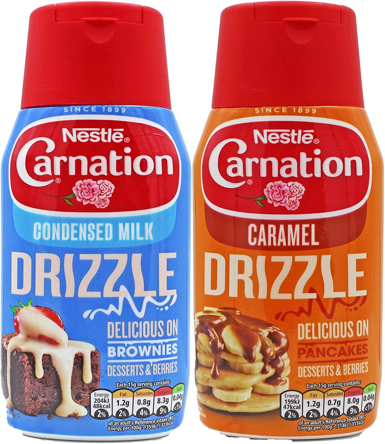 Nestle Pack of 2 Carnation Original Condensed Milk Drizzle and