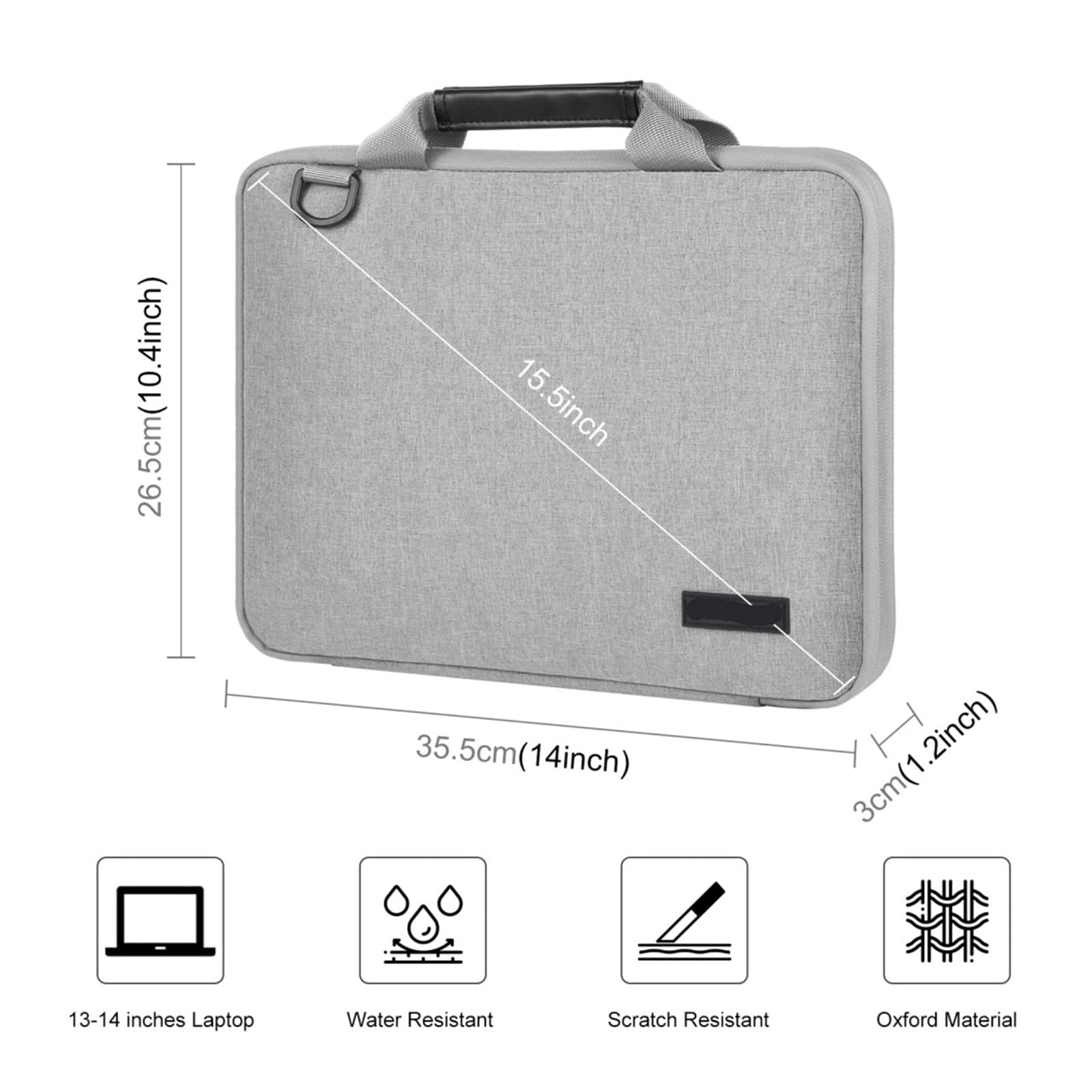 Borsa Porta Pc Borsa for laptop a tracolla con valigetta Custodia impermeabile for notebook