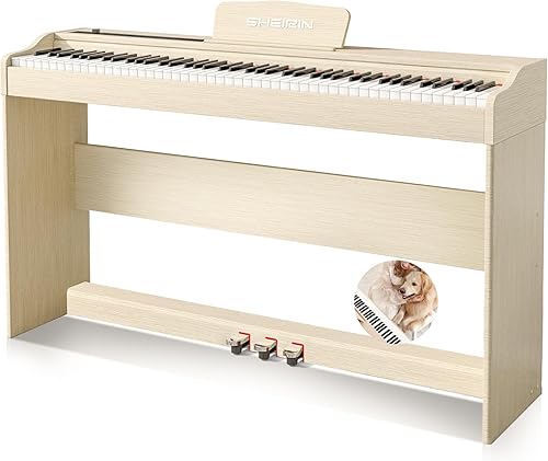 Miniatura 7 de piano digital 88 teclas ponderado soporte cubierta martillo acción teclado eléctrico pedal tamaño completo hogar profesional musical principiantes