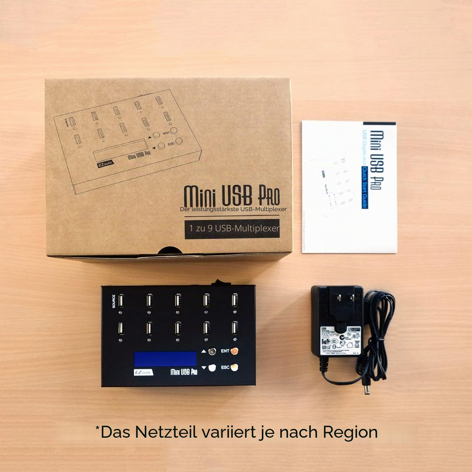 EZ DUPE 1:9 USB-Duplizierer - Selbstständiger Flash-Medienlaufwerk-Kopierer (Mini USB Pro)