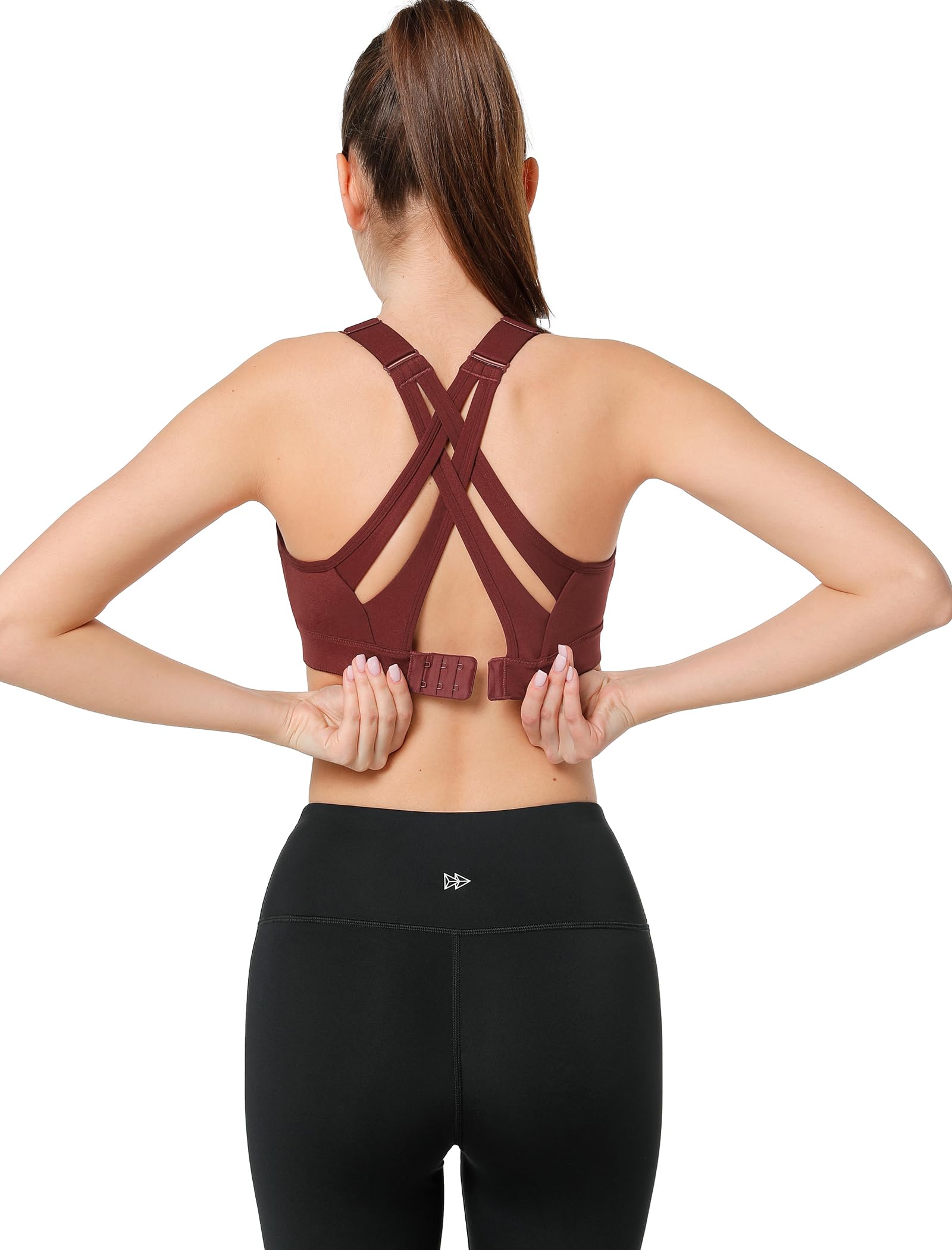 Yvette Reggiseno Sportivo Cinghie Regolabili Forte Sostegno Spalline Incrociate sul Retro Plus per Ginnastica Corsa Jogging Yoga