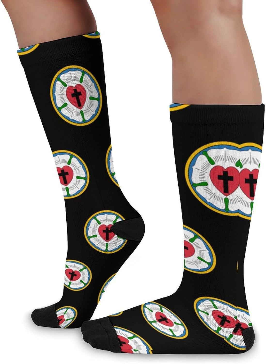 The Luther Rose Knee High Socks Athletic Long Stockings Sport Casual Crew Tube Sock Boot 46cm