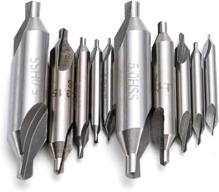 10pcs 60 Degree High Speed Steel Center Drills Bit Combined Countersink Drill Bits 1/1.5/2/3.15/5mm
