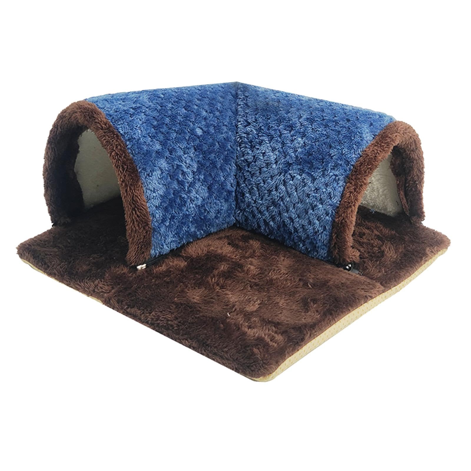 Guinea Pig Hideout & Tunnel - 2-in-1 Plush Bed For Small Animals