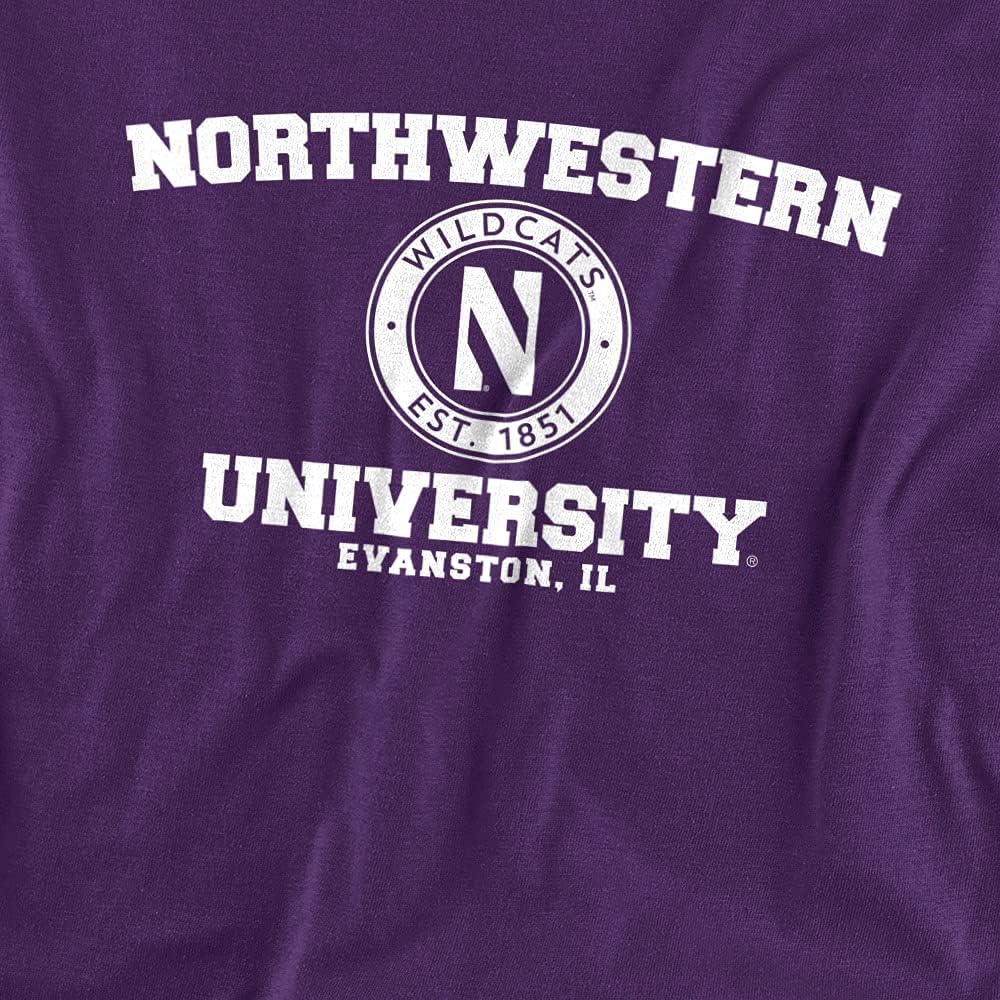 Northwestern University Official Circle Logo Unisex Adult T-Shirt, Circle Logo, X-Large - Image 2