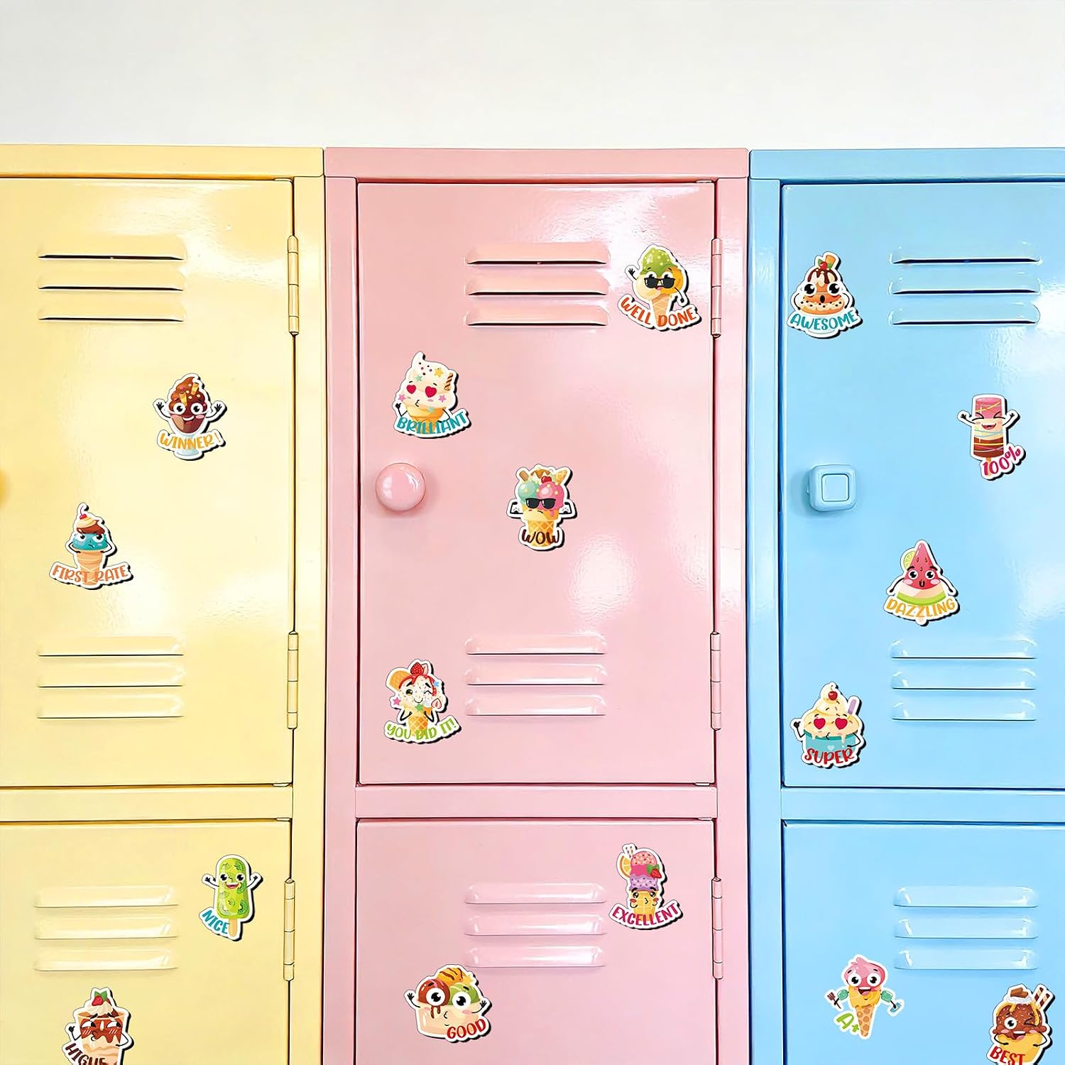 16pcs Funny Ice Cream Fridge Magnets Punny Theme Ice Cream Refrigerator Magnet Motivational Magnet for Girl Boy Teacher Reward Fun Magnetic Sticker for Whiteboard Work Home Kitchen Office Locker Decor image 5