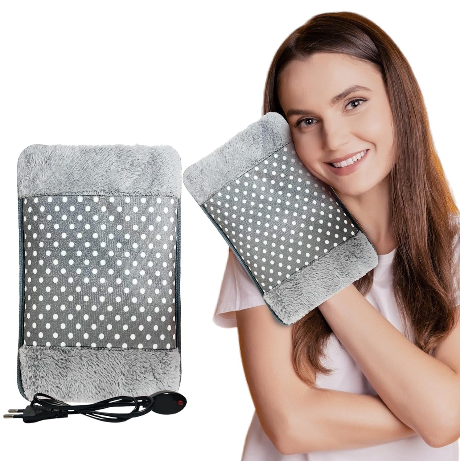 Hot Water Bag LUMONY CARE® Heating Bag Gel hot Water Bag hot bags for pain relief hot water bags electric hot pack heat pad electric for pain relief electric heating pad for back pain Men & Women with Charging Cord (Multicolour) (Velvet Bag)