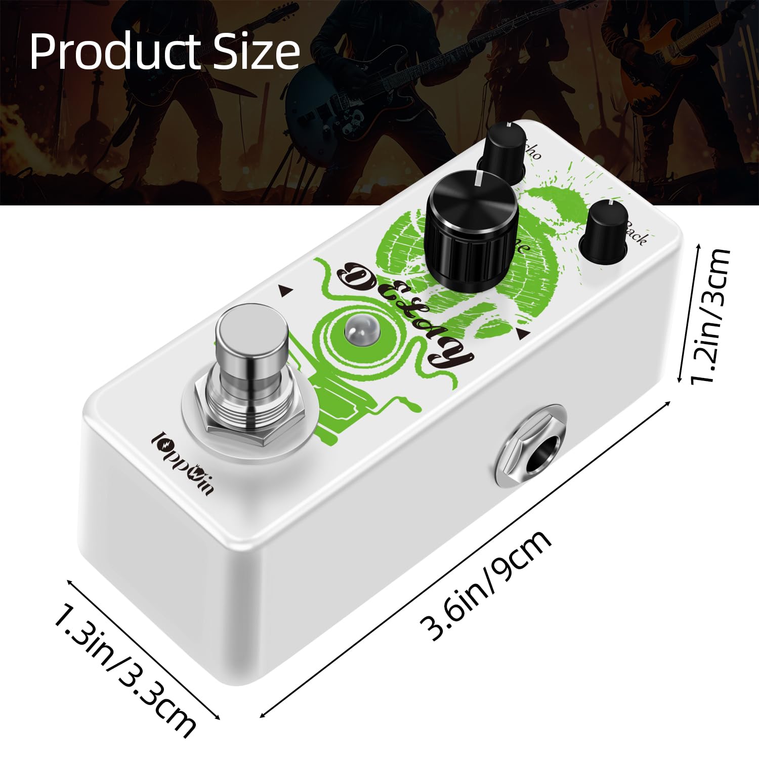 Gitarrenpedale Premium Analog Delay Pedal - Warme, saubere, glatte Töne mit 25ms-600ms einstellbarer Reichweite & True Bypass, für Retro Tone Lovers und Live Musiker