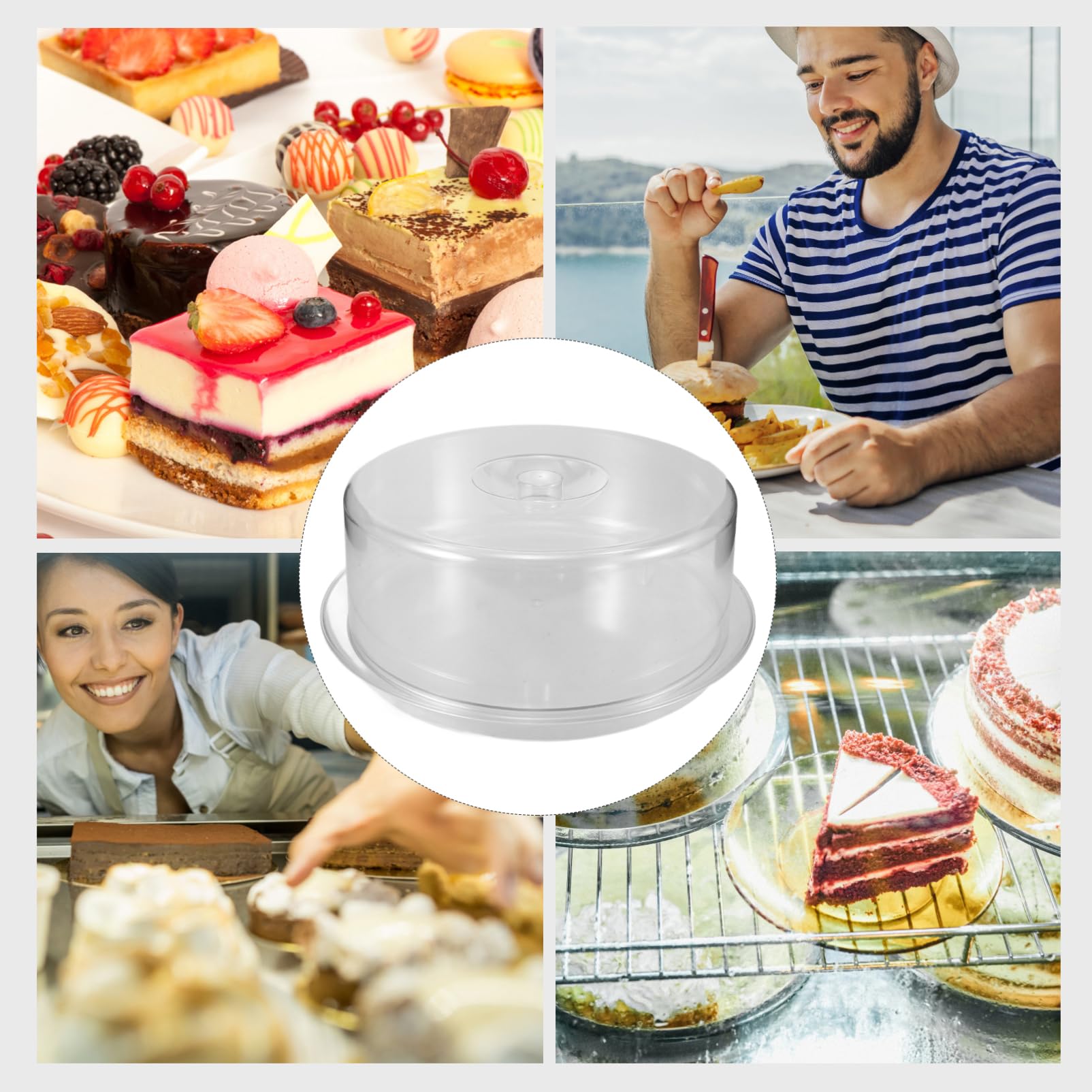 Zerodeko Coperchio a Cupola per Degustazione Alimenti in PC Trasparente
