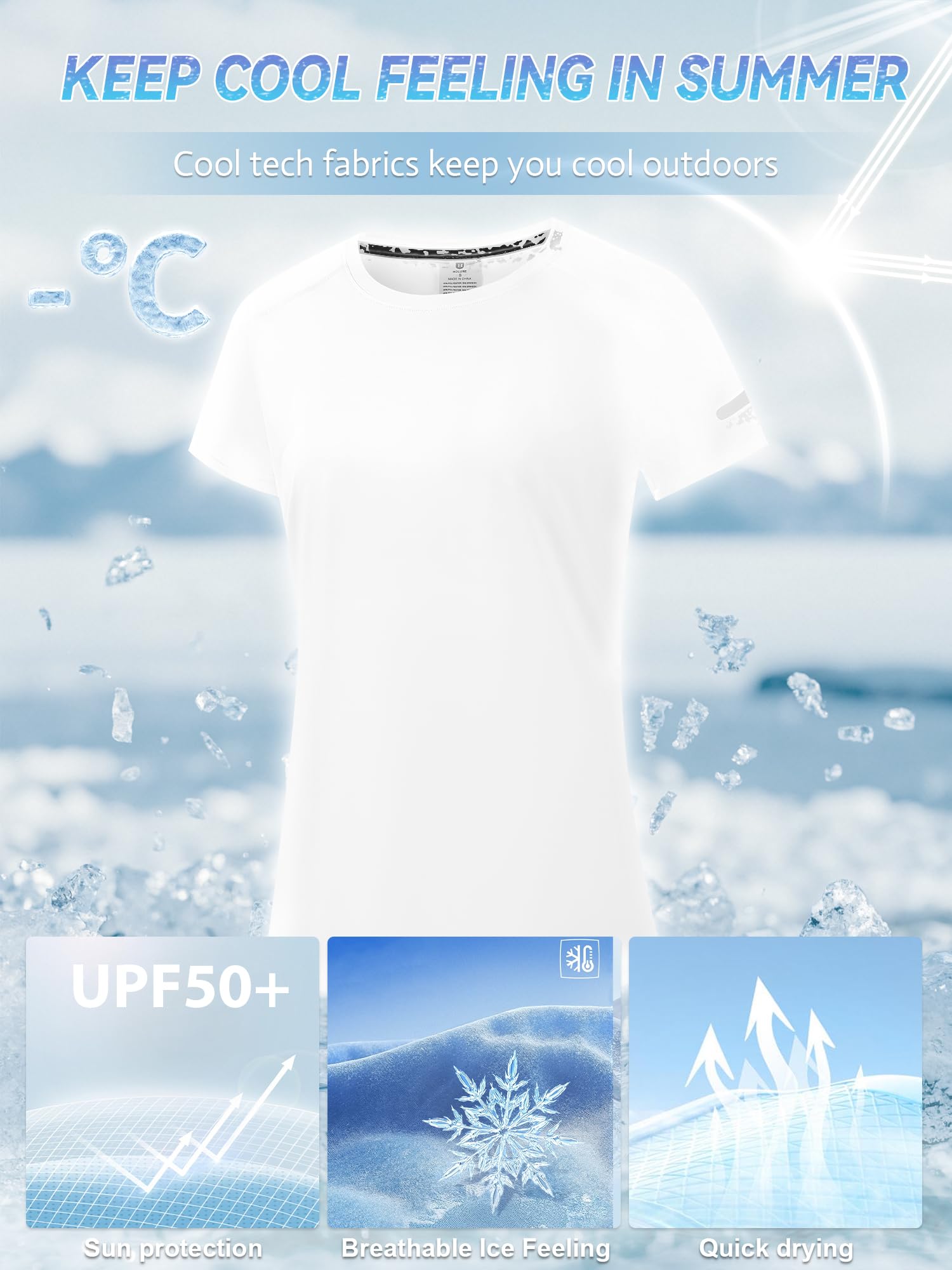 Confezione da 1 o 3 magliette da donna con protezione solare UPF 50+, a maniche corte/lunghe, leggere, ad asciugatura rapida, con protezione solare SPF UV