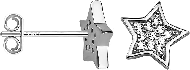 SOFIA MILANI - Women's Earrings 925 Silver - with Zirconia Stones - Star Stud Earrings - 20606