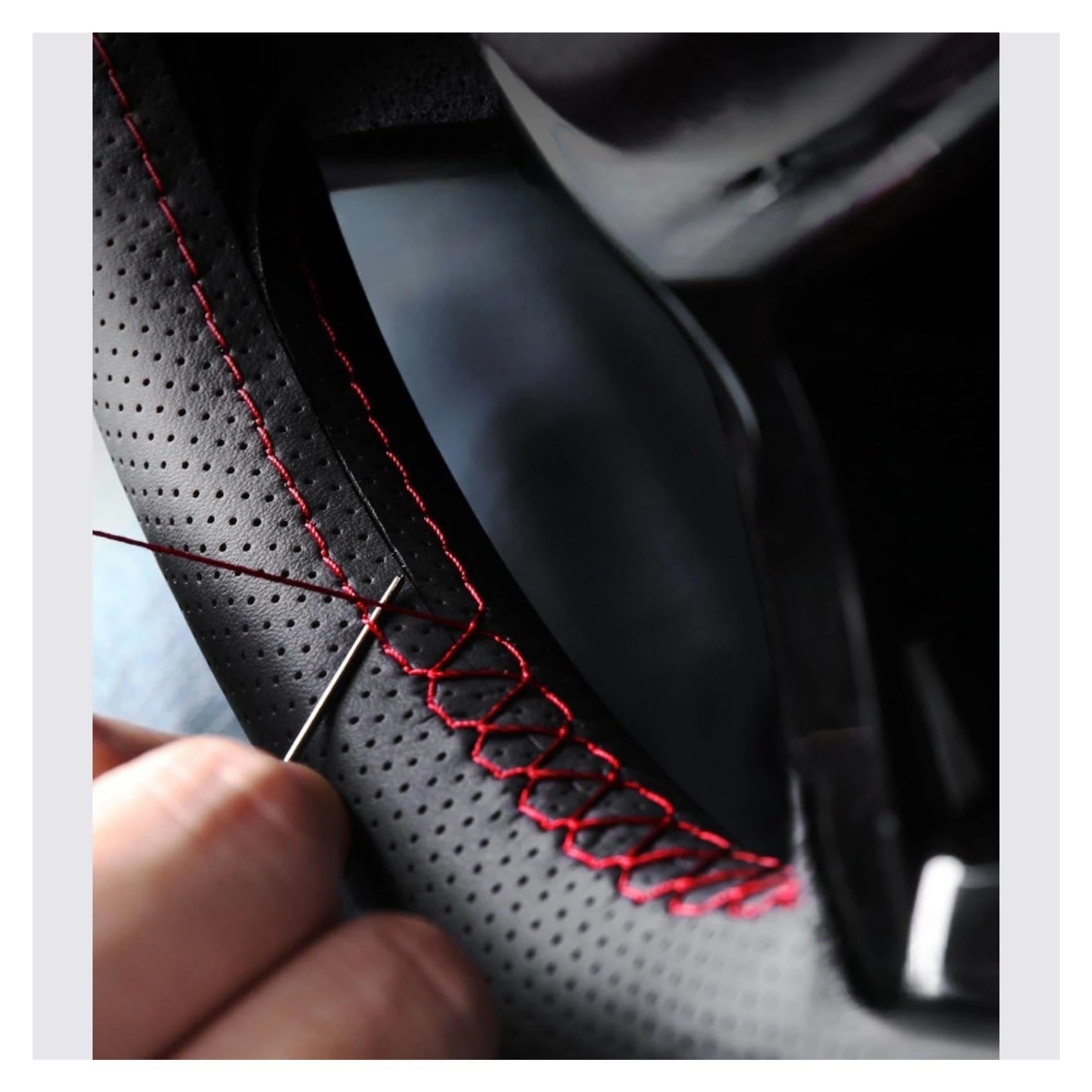 Fundas para Volante de Coche Fit 2020 para Jazz Shining Wheat Black PU