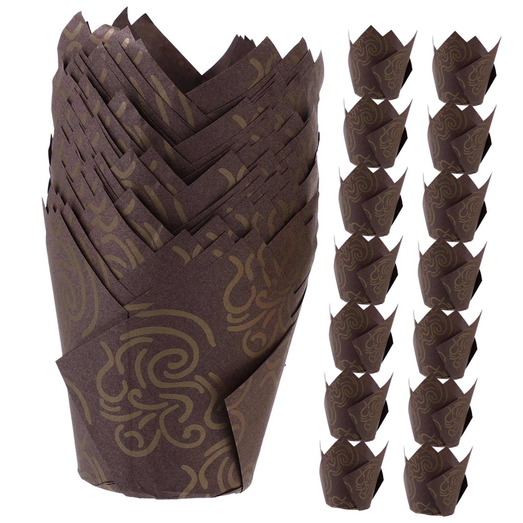 250stücke Tulpenform Cupcake-förmchen Muffin-papierförmchen Backen Für Cupcakes Muffins Kleine Kuchen Pralinen