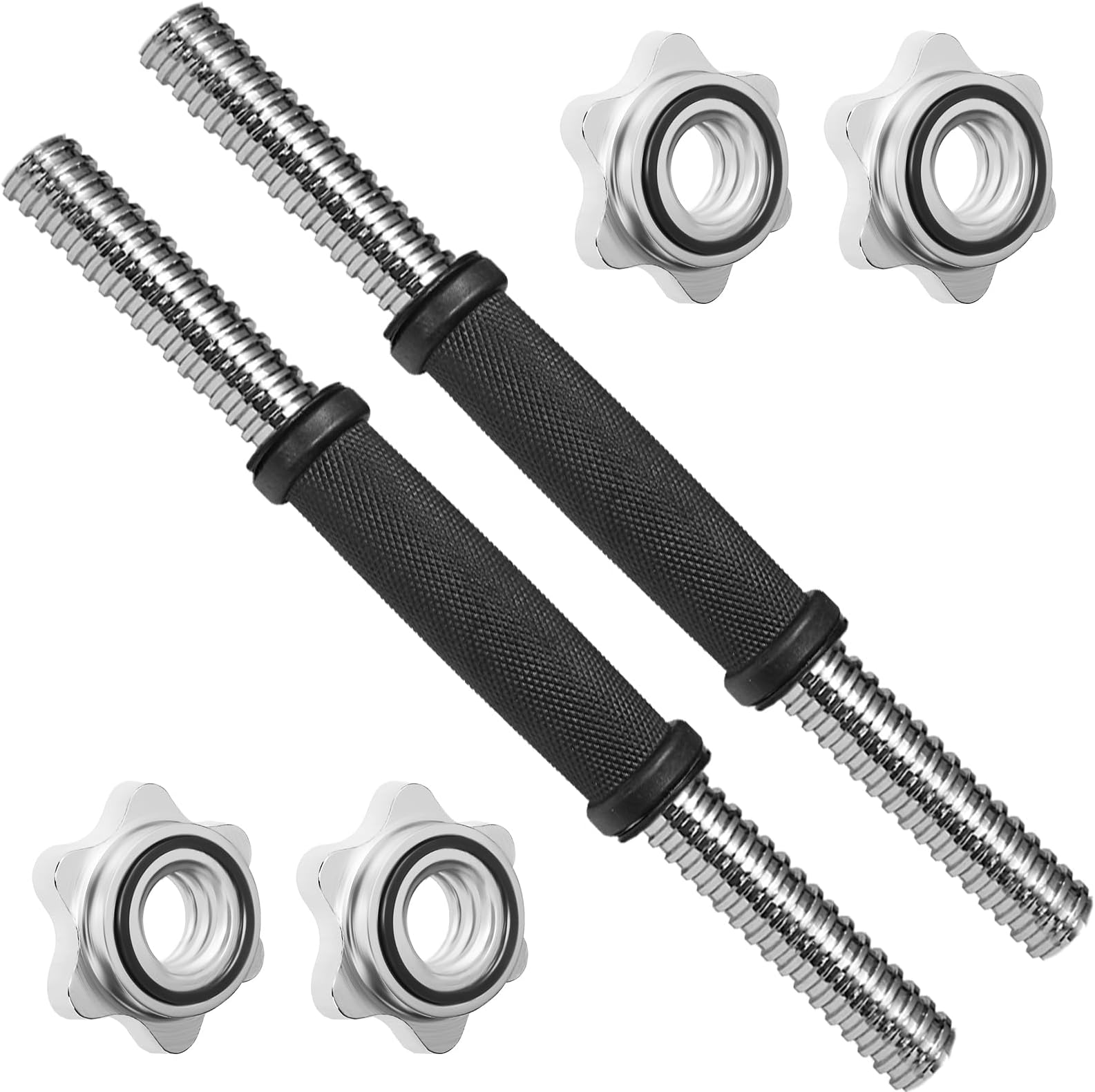 A2ZCARE Standard Dumbbell Handles, 1 inch Dumbbell Handles, Adjustable Dumbbells Handles 1 inch Pair Fit Weight Plate 1 inch - Multiple Options 14 to 24 inch