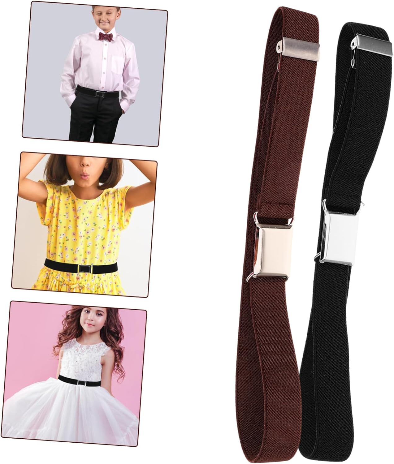 2pcs Adjustable Elastic Belt for Boys Unisex Stretchy Waist Belt for Boys and Girls Comfortable Fit for Various Ages Stylish Options