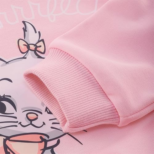 Miniatura 4 de NUBEEHOHO Sudaderas para niñas pequeñas, cuello redondo, sin botones, de manga larga, para invierno, casual, ropa 2T-7T