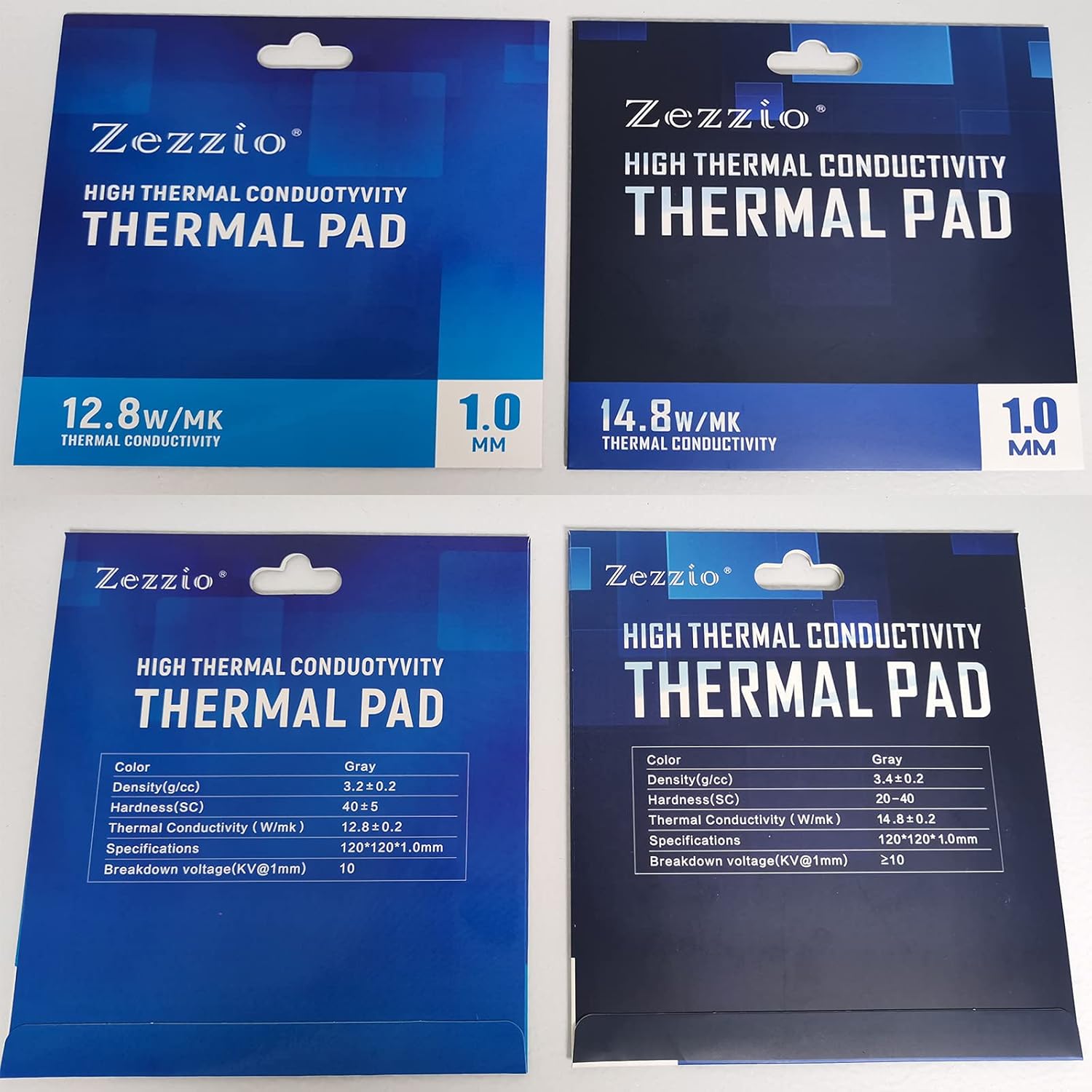 Buy Zezzio 14.8 W/mK Silicone Thermal Pad for Heatsink GPU CPU RAM SSD