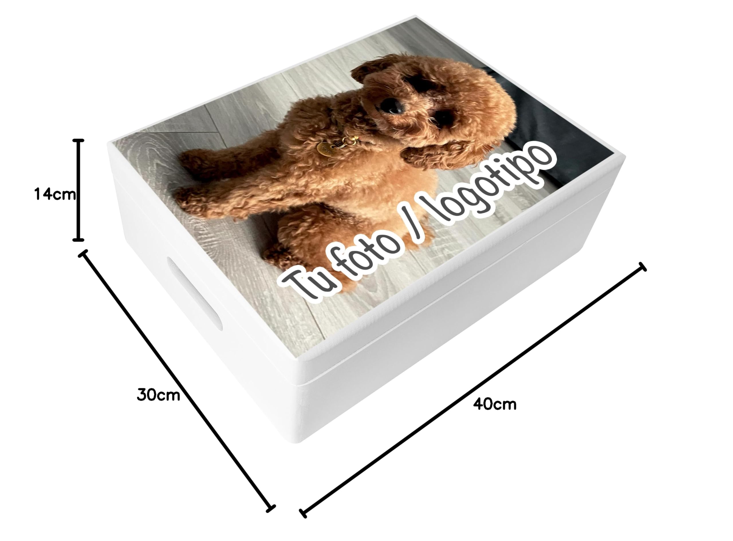 Creative Deco Weiße Personalisierte Geschenke Fotogeschenke Holzkiste Foto