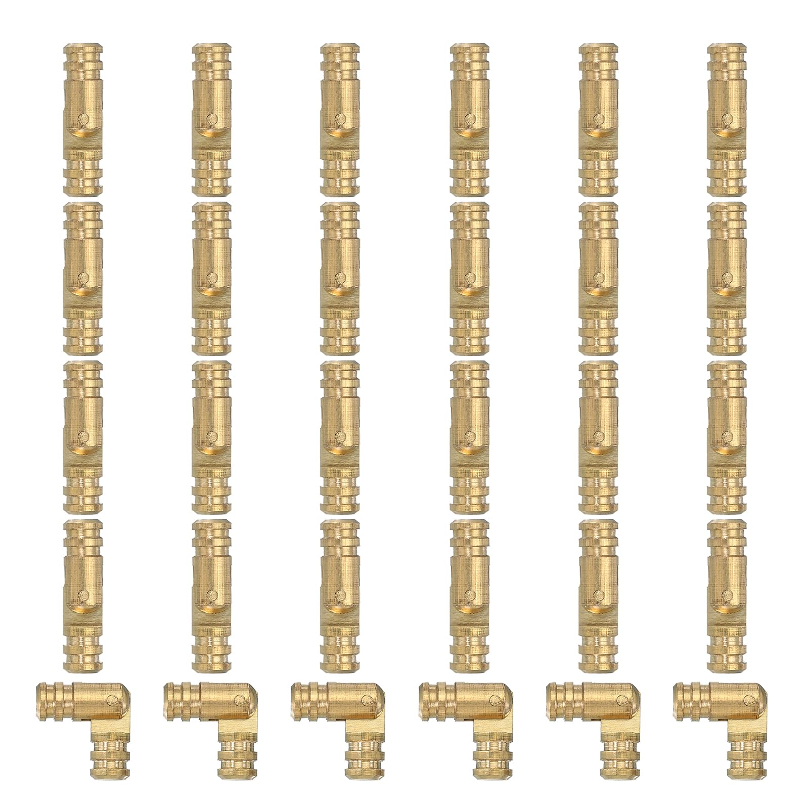 PATIKIL Hidden Brass Barrel Hinges 0.8"x0.2"