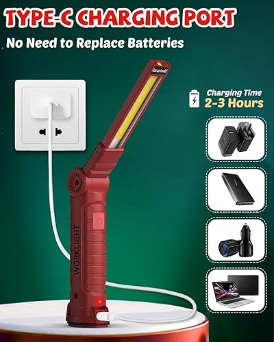 Miniatura 7 de Coquimbo Herramientas de regalo para hombres, papá, marido, luz LED recargable, accesorios para parrilla, linterna magnética con gancho para colgar