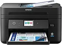Epson Impressora multifuncional sem fio Workforce WF-2960 com digitalização, cópia, fax, alimentador automático de documentos, impressão frente e verso automática, tela sensível ao toque de 2,4