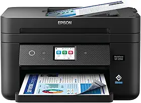 Epson Impressora multifuncional sem fio Workforce WF-2960 com digitalização, cópia, fax, alimentador automático de documentos, impressão frente e verso automática, tela sensível ao toque de 2,4