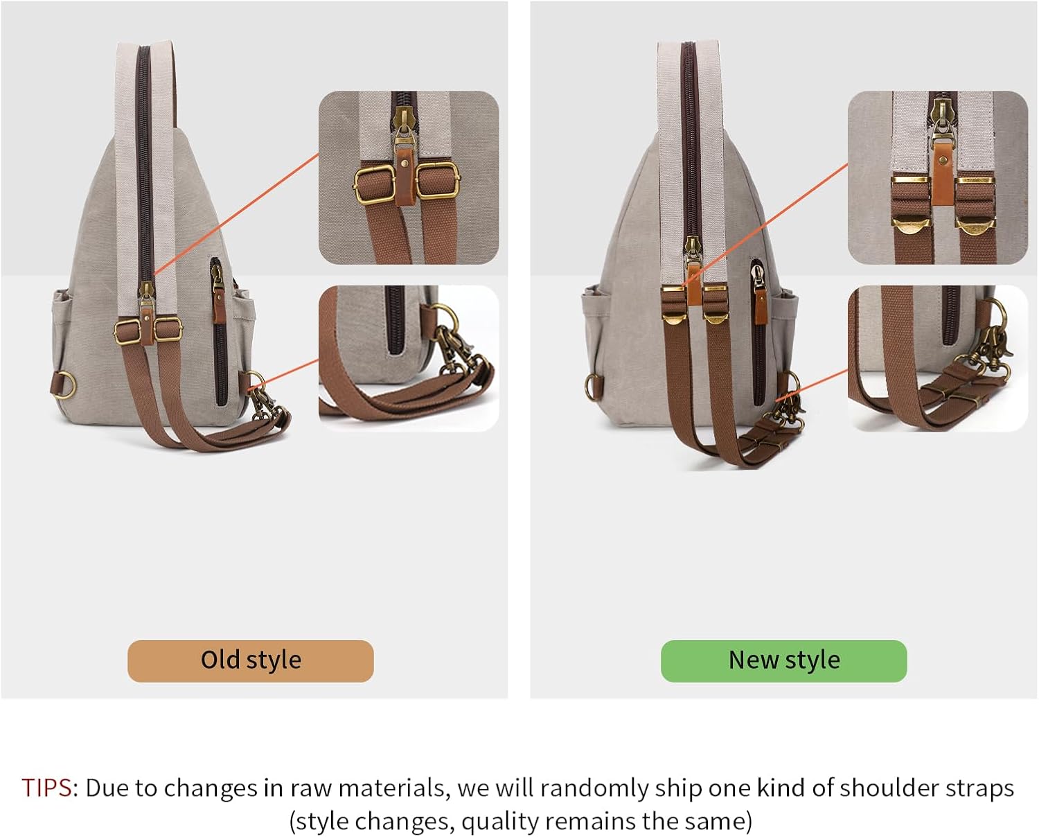 KouLi Buir Canvas Sling bag,Small Crossbody Backpack,Convertible Chest Bag Casual Daypack For Outdoor Cycling Hiking Travel - Image 2