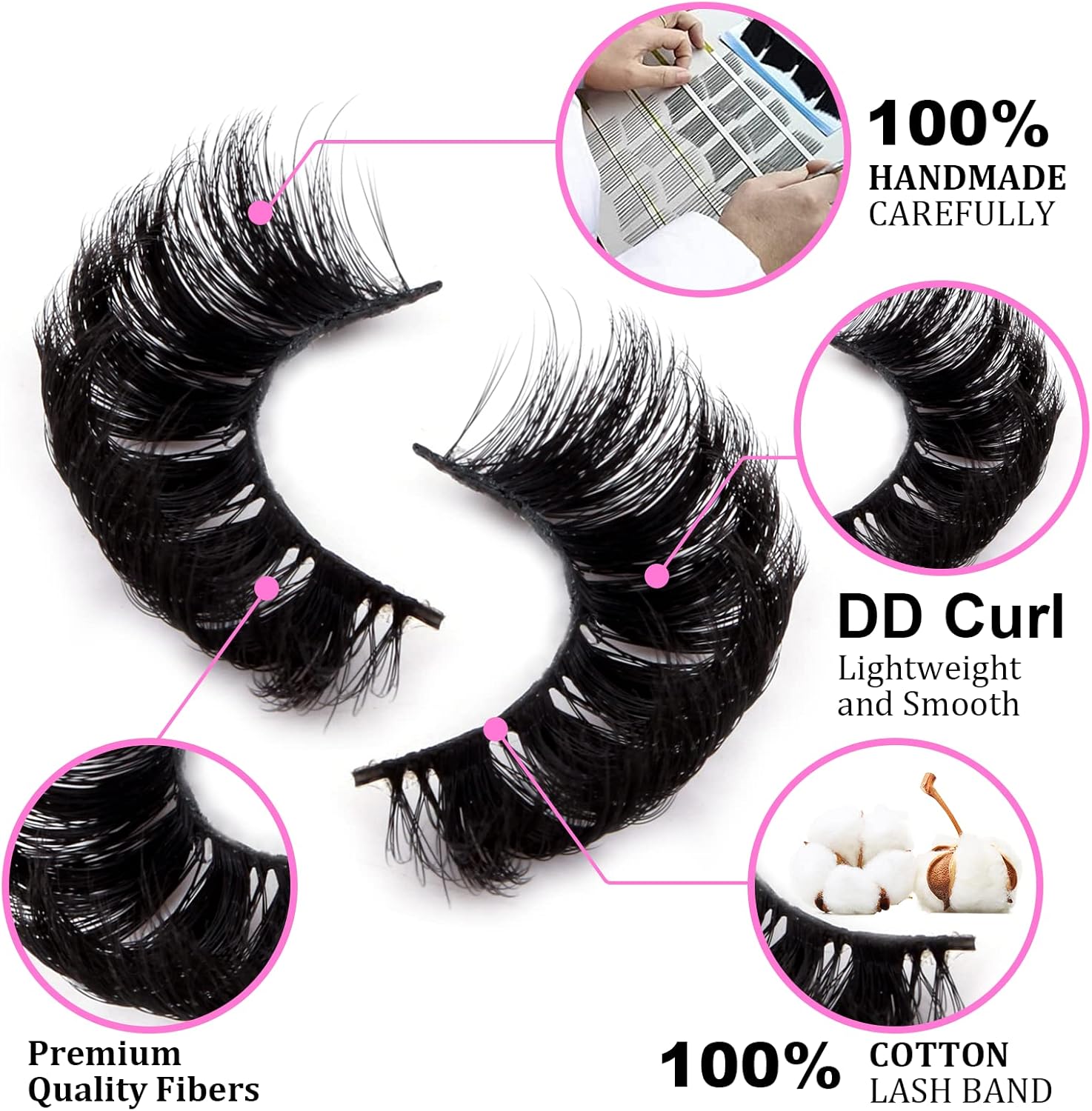 False Eyelashes Dramatic Fluffy 6D Mink Lashes - 9 works Natural Curly Lashes Thick Fake Eyelashes (3 Styles) - Image 4