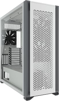 Corsair 7000D AIRFLOW Full-Tower ATX PC Case High-Airflow Front Panel, Three Included 140mm Fans with PWM Repeater, Easy Cable Management, Spacious Interior, Customisable Side Fan Mounts White