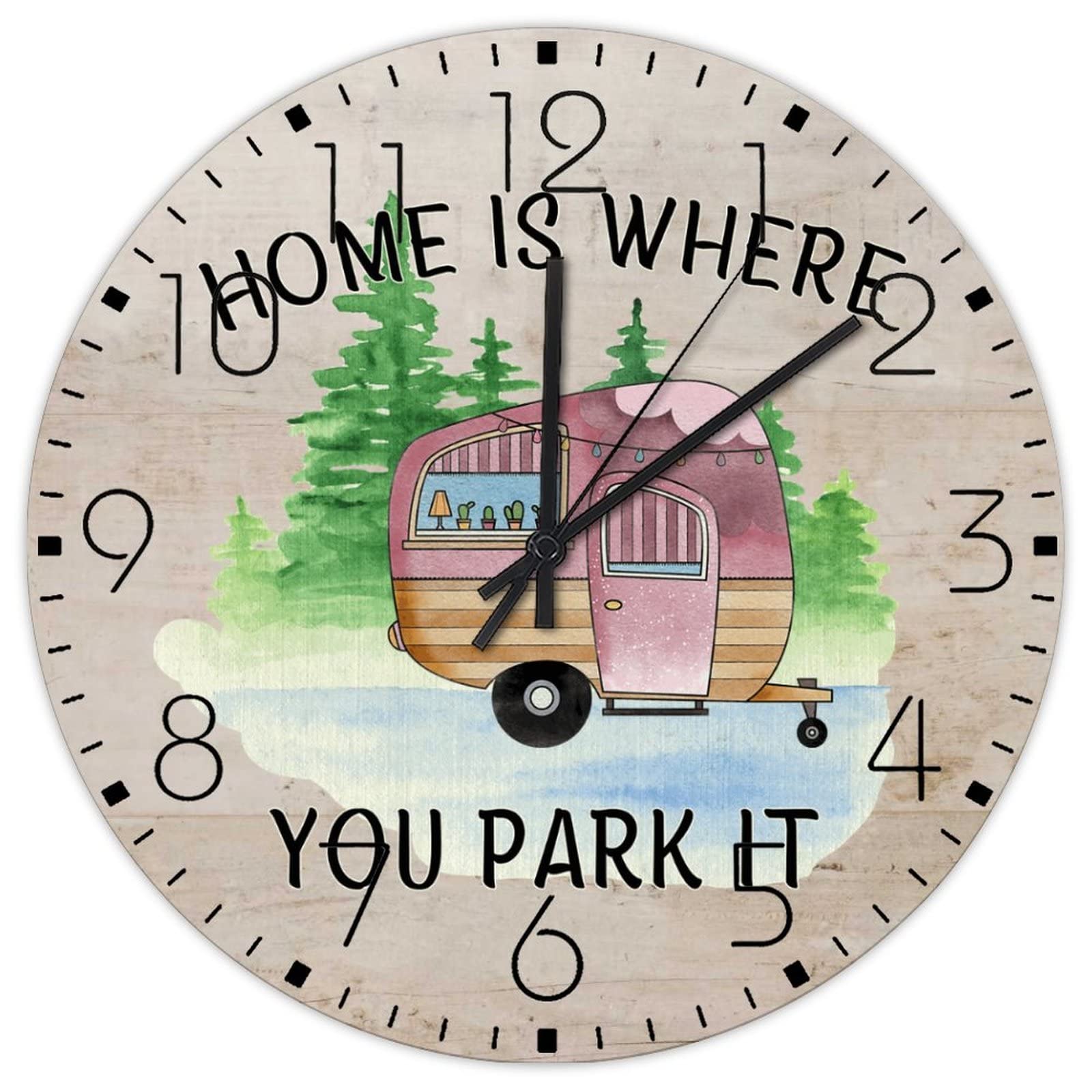 Horloge murale sans tic-tac en bois pour retrouver le calme chez soi