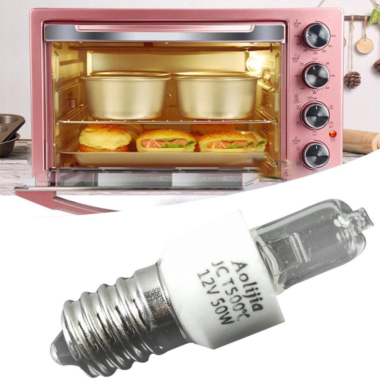 50W 12V E14 Żarówka Piekarnika Odporna Na Wysokie Temperatury 500 ℃ Lampa Halogenowa Suszarka Żarówka Mikrofalowa,4 Szt