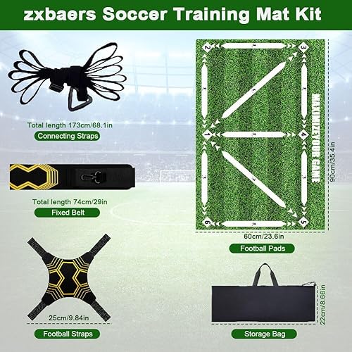 Miniatura 2 de Alfombrilla de entrenamiento de fútbol, antideslizante, silencioso, para entrenamiento de pies de fútbol, agilidad y coordinación, tapete de