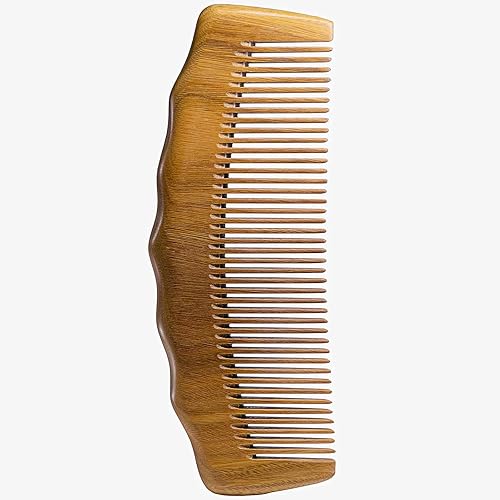 Moreinday Peine de madera para mujer, peine desenredante para el cabello, peine de sándalo verde