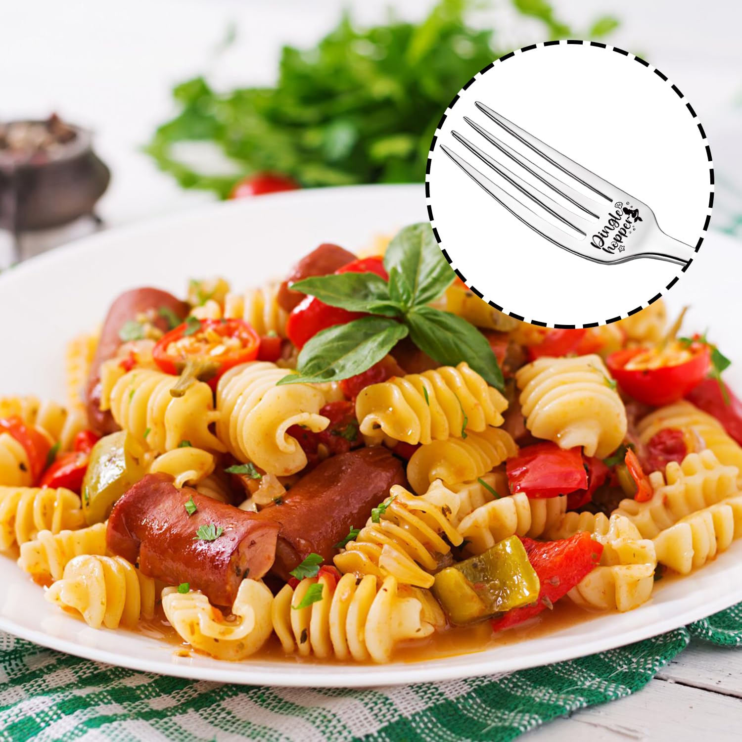 Funny Dingle Hopper Engraved Stainless Steel Forks, Mermaid Gifts for Women — Amazon image 4
