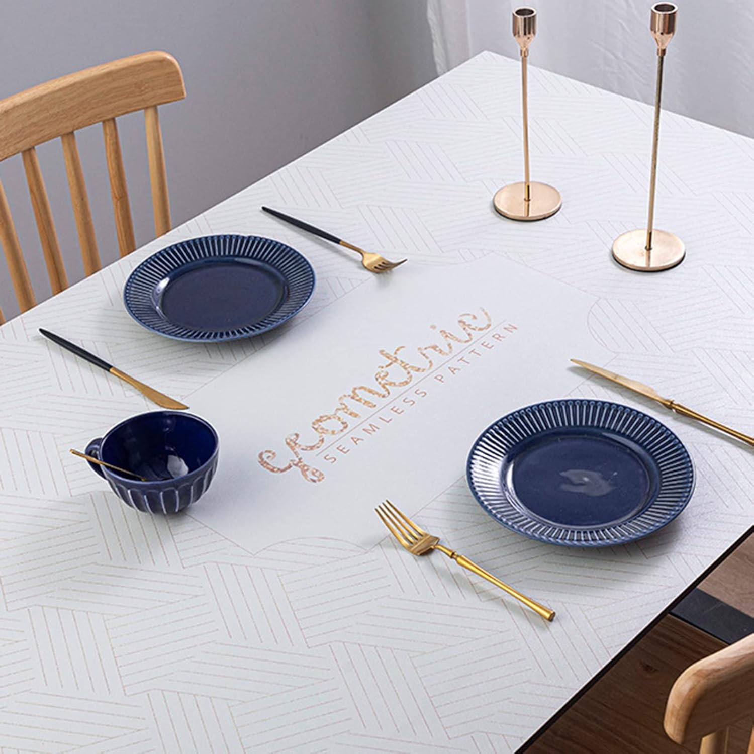 Tablecloth PU Leathe Marble Texture Dining Table Mats, Waterproof Oil-Proof Soft And Wrinkle Heat Resistan Tablecloth, Oblong Dining Table Cover, Coffee Table Cloth ( Color : A , Size : 90*90cm )